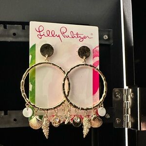Lilly Pulitzer beach hoop earrings